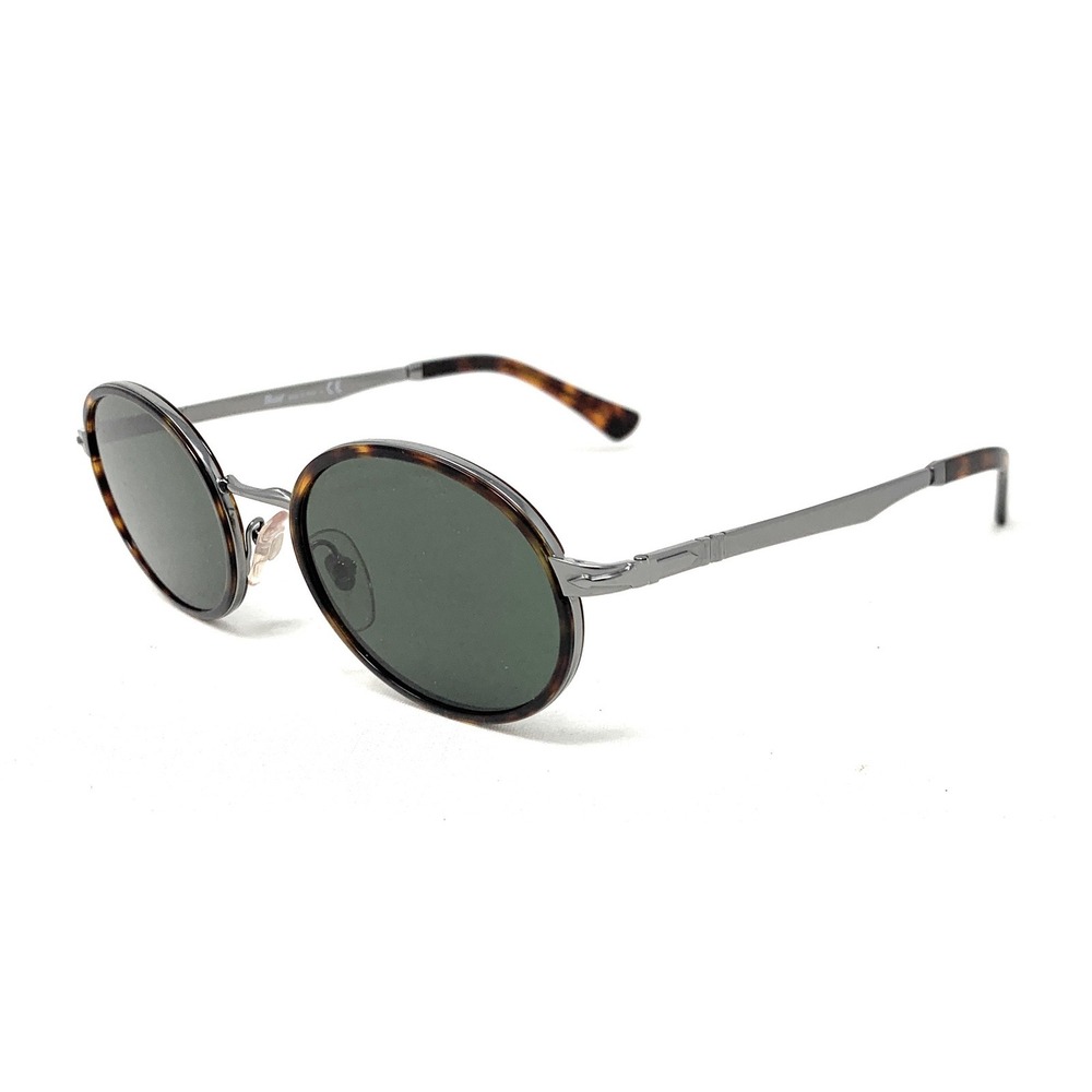 PERSOL PO2457-S 513/31 Gunmetal Oval Unisex Sunglasses | Made in Italy, 52mm